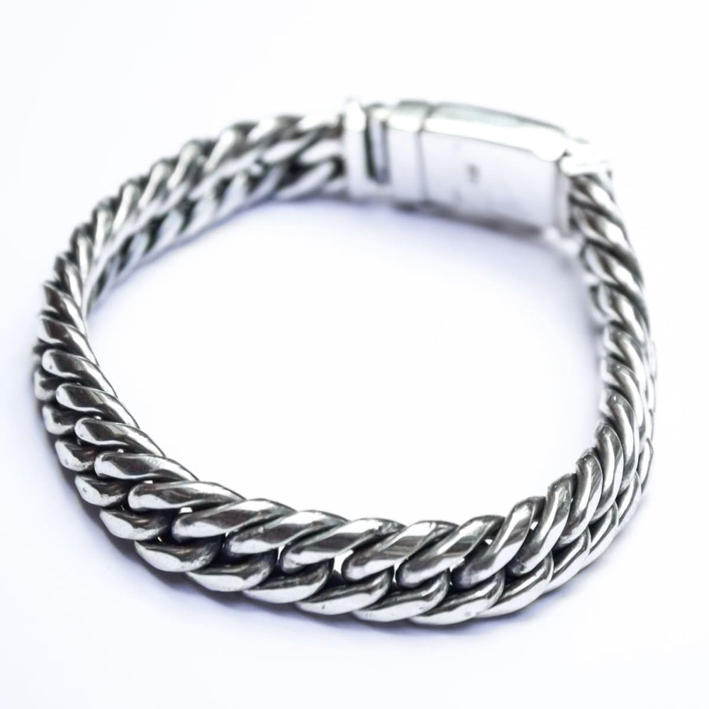 Cuban Mens' Chain Silver Bracelet Handmade Jewelry Gift — Discovered