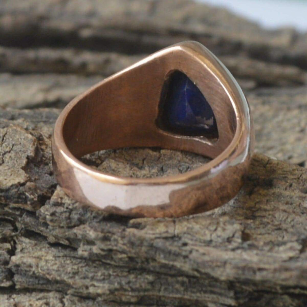 Blue Sapphire Stone Luxury Ring, Turkish Handmade 925 Sterling Silver ALL  SIZE | eBay