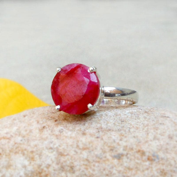 Ruby Rings for Women Ruby Sterling Silver Dainty Ring Boho Ring Ruby  Solitaire — Discovered